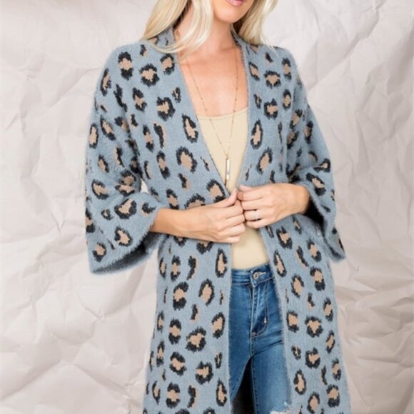 Leopard print Print So Soft Open front Cardigan - Picture 5 of 9